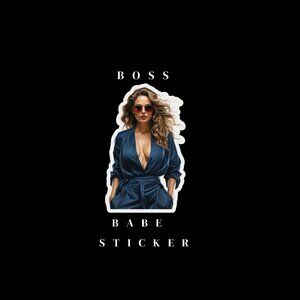 Glossy Fashion Diva Sticker | Curvy Woman Art | Hand Cut | Aesthetic Laptop